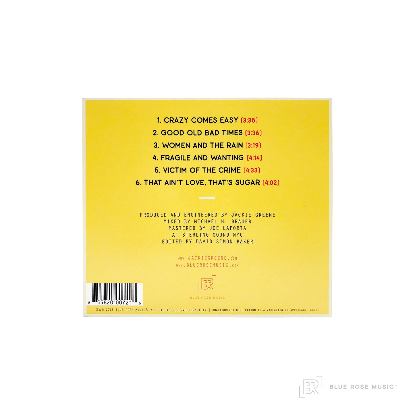 Jackie Greene The Modern Lives Vol. 2 CD album EP blue rose music back cover